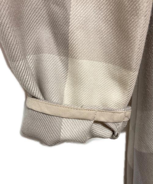 BLUE LABEL CRESTBRIDGE（ブルーレーベルクレストブリッジ）BLUE LABEL CRESTBRIDGE (ブルーレーベルクレストブリッジ) チェックウールビエラワンピース ベージュ サイズ:38の古着・服飾アイテム