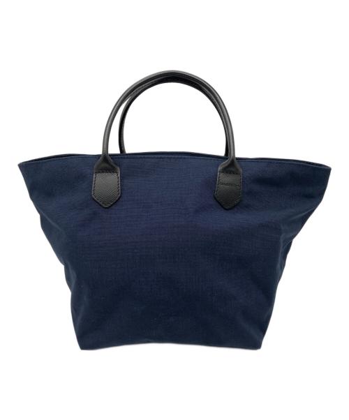 Herve Chapelier（エルベシャプリエ）Herve Chapelier (エルベシャプリエ) レザーハンドル舟型トートM ネイビーの古着・服飾アイテム