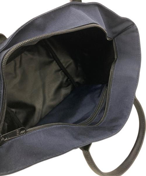 Herve Chapelier（エルベシャプリエ）Herve Chapelier (エルベシャプリエ) レザーハンドル舟型トートM ネイビーの古着・服飾アイテム