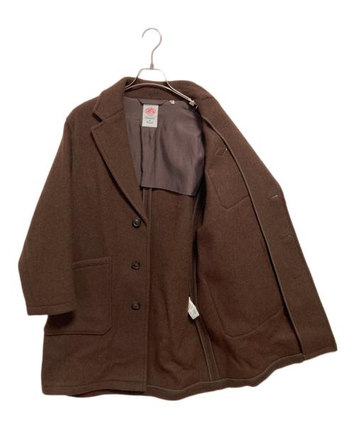 DANTON（ダントン）DANTON (ダントン) ウールモッサ チェスターコート ブラウン サイズ:36の古着・服飾アイテム