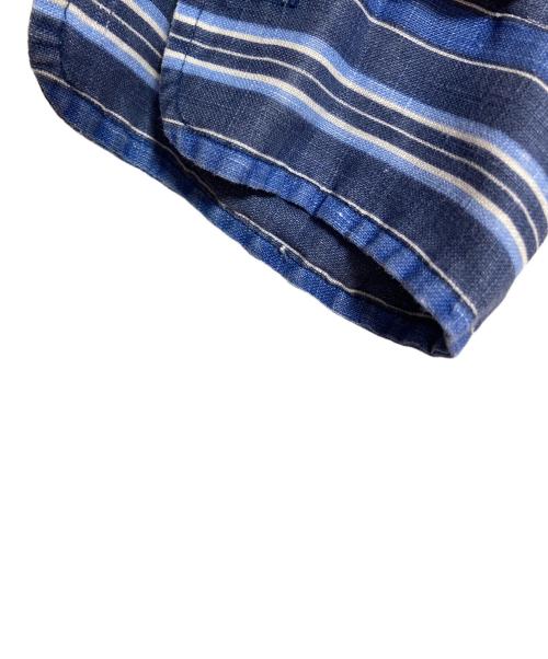 POLO RALPH LAUREN（ポロ・ラルフローレン）POLO RALPH LAUREN (ポロ・ラルフローレン) リネンストライプシャツ ネイビー サイズ:Sの古着・服飾アイテム