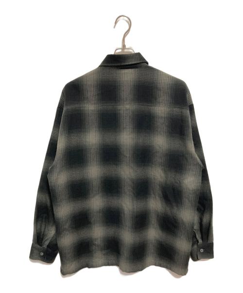 CalTop（キャルトップ）CalTop (キャルトップ) オンブレチェックシャツ ブラック サイズ:Lの古着・服飾アイテム