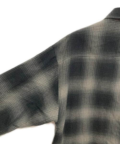 CalTop（キャルトップ）CalTop (キャルトップ) オンブレチェックシャツ ブラック サイズ:Lの古着・服飾アイテム