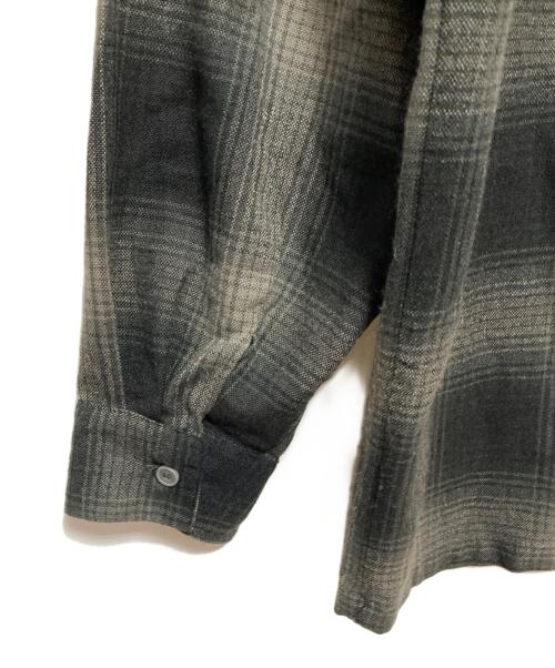 CalTop（キャルトップ）CalTop (キャルトップ) オンブレチェックシャツ ブラック サイズ:Lの古着・服飾アイテム