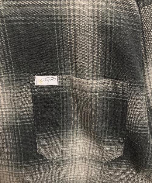 CalTop（キャルトップ）CalTop (キャルトップ) オンブレチェックシャツ ブラック サイズ:Lの古着・服飾アイテム