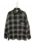 CalTop（キャルトップ）の古着「オンブレチェックシャツ」｜ブラック