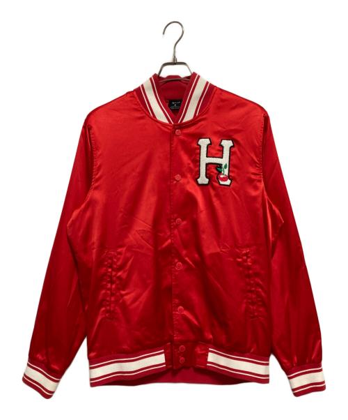 HUF（ハフ）HUF (ハフ) FELIX SATIN JACKET レッド サイズ:Mの古着・服飾アイテム