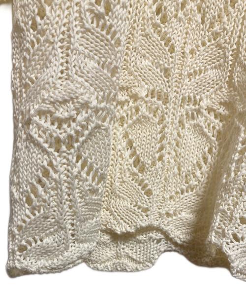 Spick and Span（スピック＆スパン）Spick and Span (スピック＆スパン) ギマコットン透かし編みボートネックニット ホワイト サイズ:FREE 未使用品の古着・服飾アイテム