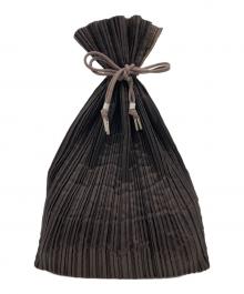 ISSEY MIYAKE（イッセイミヤケ）の古着「プリーツ巾着バッグ」｜ブラウン