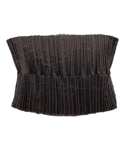 ISSEY MIYAKE（イッセイミヤケ）ISSEY MIYAKE (イッセイミヤケ) プリーツ巾着バッグ ブラウンの古着・服飾アイテム