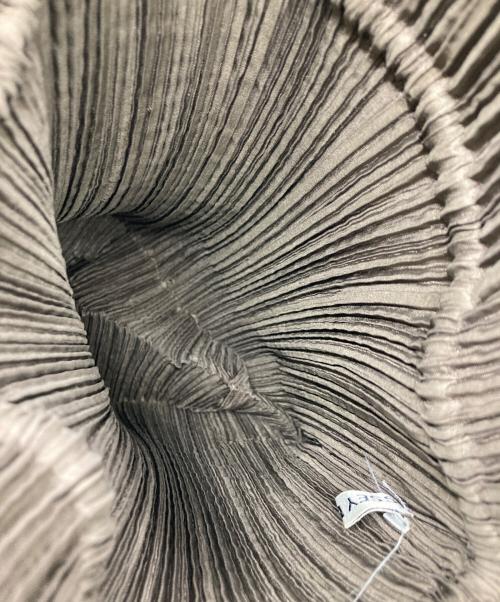 ISSEY MIYAKE（イッセイミヤケ）ISSEY MIYAKE (イッセイミヤケ) プリーツ巾着バッグ ブラウンの古着・服飾アイテム