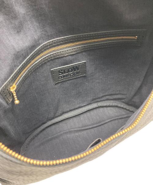 SLOW（スロウ）SLOW (スロウ) COLLECTORS (コレクターズ) 別注レザーショルダーバッグ ブラックの古着・服飾アイテム
