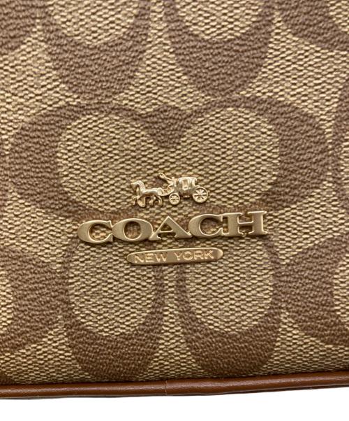 COACH（コーチ）COACH (コーチ) シグネチャーショルダーバッグ ベージュ×ブラウンの古着・服飾アイテム
