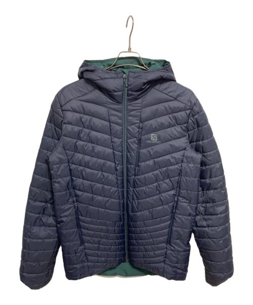 SALOMON（サロモン）SALOMON (サロモン) PRIMALOFT ZIP JACKET グリーン×ネイビー サイズ:Sの古着・服飾アイテム