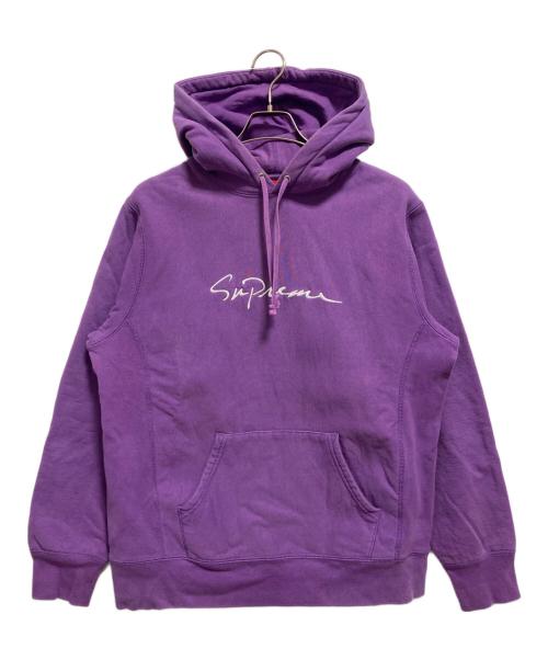 SUPREME（シュプリーム）SUPREME (シュプリーム) Classic Script Hooded Sweatshirt パープル サイズ:Mの古着・服飾アイテム