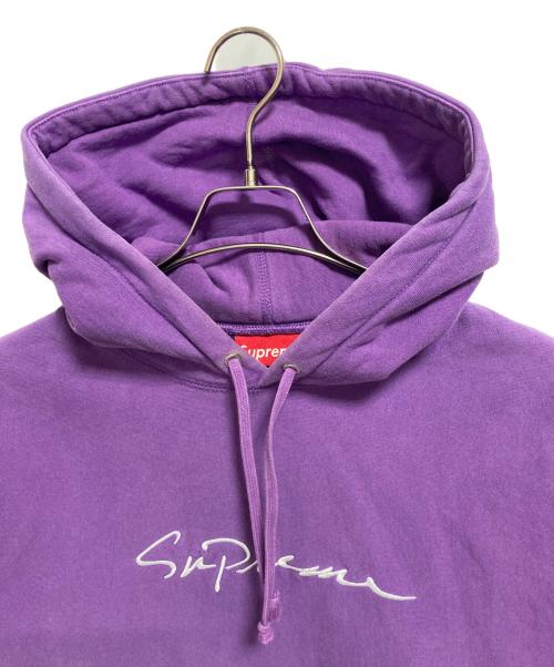 SUPREME（シュプリーム）SUPREME (シュプリーム) Classic Script Hooded Sweatshirt パープル サイズ:Mの古着・服飾アイテム