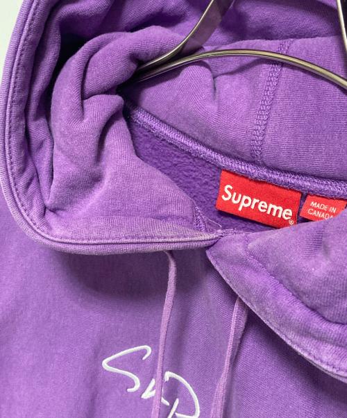 SUPREME（シュプリーム）SUPREME (シュプリーム) Classic Script Hooded Sweatshirt パープル サイズ:Mの古着・服飾アイテム