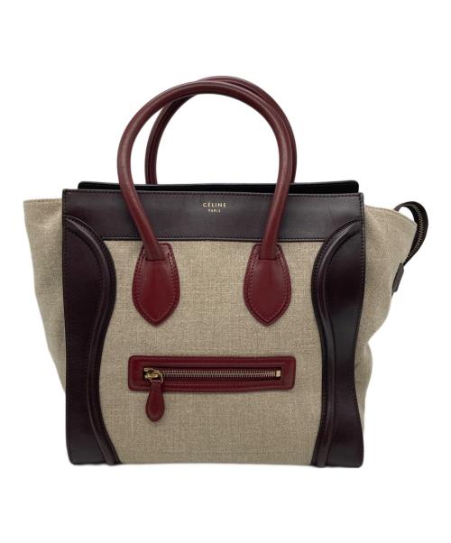 CELINE（セリーヌ）CELINE (セリーヌ) ラゲージ ミニショッパーキャンバス ベージュの古着・服飾アイテム