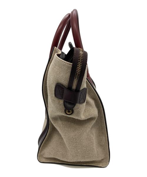 CELINE（セリーヌ）CELINE (セリーヌ) ラゲージ ミニショッパーキャンバス ベージュの古着・服飾アイテム