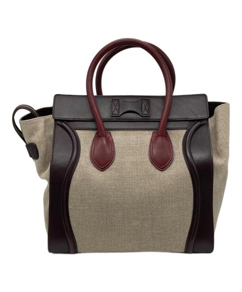 CELINE（セリーヌ）CELINE (セリーヌ) ラゲージ ミニショッパーキャンバス ベージュの古着・服飾アイテム