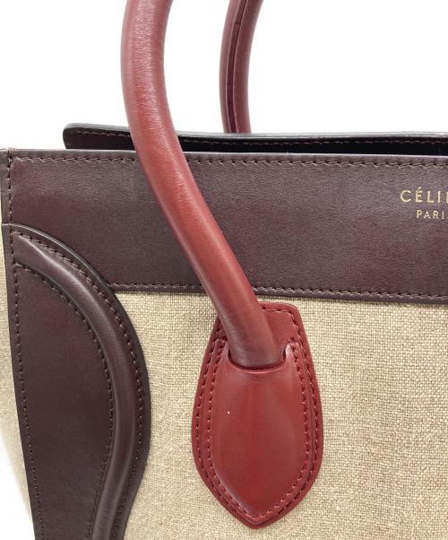 CELINE（セリーヌ）CELINE (セリーヌ) ラゲージ ミニショッパーキャンバス ベージュの古着・服飾アイテム