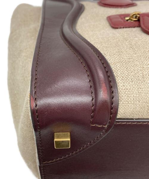 CELINE（セリーヌ）CELINE (セリーヌ) ラゲージ ミニショッパーキャンバス ベージュの古着・服飾アイテム