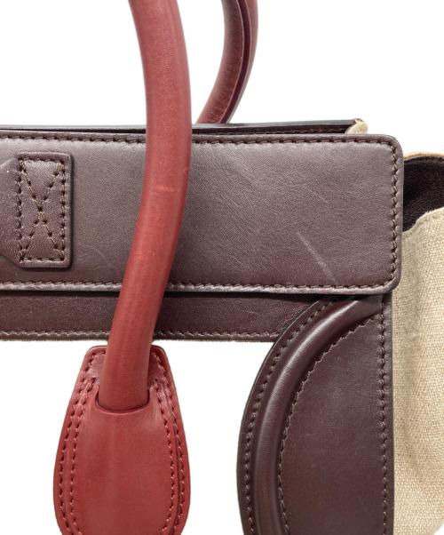 CELINE（セリーヌ）CELINE (セリーヌ) ラゲージ ミニショッパーキャンバス ベージュの古着・服飾アイテム