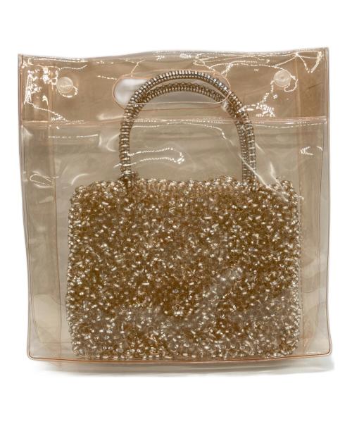 ANTEPRIMA（アンテプリマ）ANTEPRIMA (アンテプリマ) クリアバッグインワイヤーハンドバッグ ベージュの古着・服飾アイテム