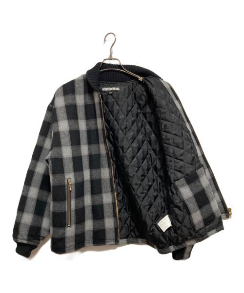 NEIGHBORHOOD（ネイバーフッド）NEIGHBORHOOD (ネイバーフッド) チェックブルゾン ブラック サイズ:Mの古着・服飾アイテム