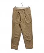MARKAWAREマーカウェア）の古着「FRONT PLEATS PEGTOP ORGANIC COTTON CHINO CLOTH」｜ベージュ
