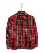POLO RALPH LAURENポロ・ラルフローレン）の古着「タブカラータータンチェックシャツ」｜レッド