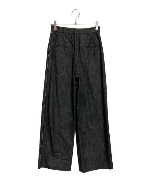icB（アイシービー）icB (アイシービー) コットンリアクティブデニム ワイドストレートパンツ グレー サイズ:0（5）の古着・服飾アイテム