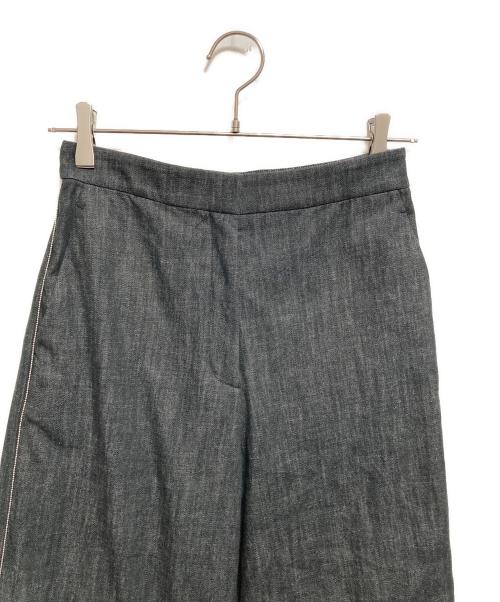 icB（アイシービー）icB (アイシービー) コットンリアクティブデニム ワイドストレートパンツ グレー サイズ:0（5）の古着・服飾アイテム