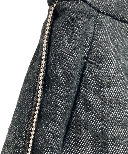 icB（アイシービー）icB (アイシービー) コットンリアクティブデニム ワイドストレートパンツ グレー サイズ:0（5）の古着・服飾アイテム