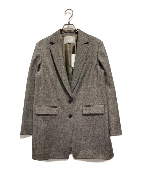 icB（アイシービー）icB (アイシービー) シックツイード テーラードジャケット グレー サイズ:SIZE 2(7)の古着・服飾アイテム