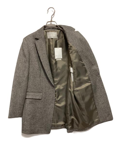 icB（アイシービー）icB (アイシービー) シックツイード テーラードジャケット グレー サイズ:SIZE 2(7)の古着・服飾アイテム
