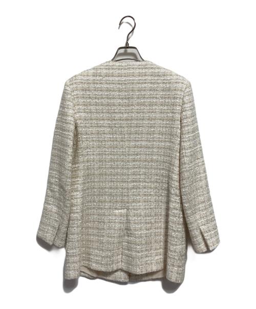 theory luxe（セオリーリュクス）theory luxe (セオリーリュクス) HATCH TWEED LS CROP JKT NB ホワイト サイズ:36の古着・服飾アイテム