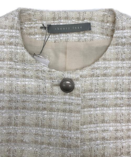 theory luxe（セオリーリュクス）theory luxe (セオリーリュクス) HATCH TWEED LS CROP JKT NB ホワイト サイズ:36の古着・服飾アイテム