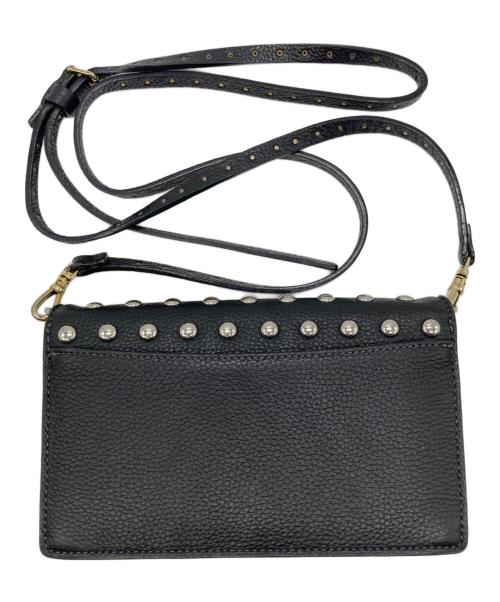 COACH（コーチ）COACH (コーチ) アンナ フォルドオーバー クラッチ クロスボディ・リベット ブラックの古着・服飾アイテム