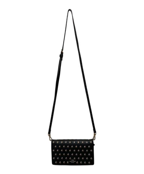 COACH（コーチ）COACH (コーチ) アンナ フォルドオーバー クラッチ クロスボディ・リベット ブラックの古着・服飾アイテム