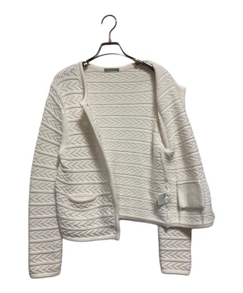 theory luxe（セオリーリュクス）theory luxe (セオリーリュクス) ニットジャケット ホワイト サイズ:SIZE 38の古着・服飾アイテム