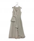 RANDAランダ）の古着「チュールレイヤードジャケットワンピース」｜グレー