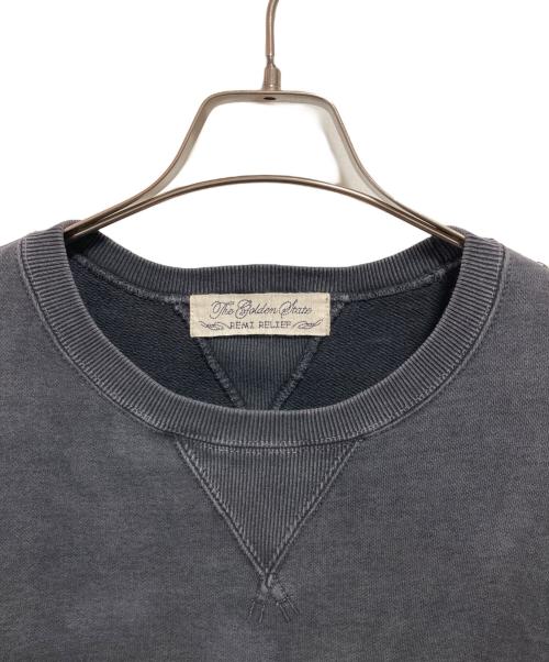 REMI RELIEF（レミレリーフ）REMI RELIEF (レミレリーフ) ヴィンテージ加工クルーネックスウェット グレー サイズ:Mの古着・服飾アイテム