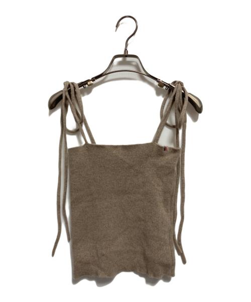extreme cashmere for Ron Herman（エクストリームカシミヤフォーロンハーマン）extreme cashmere for Ron Herman (エクストリームカシミヤフォーロンハーマン) 別注カシミヤ混キャミソール ベージュ サイズ:なしの古着・服飾アイテム