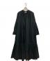Plage（プラージュ）の古着「Lawn ボリューム Flare ワンピース」｜ブラック