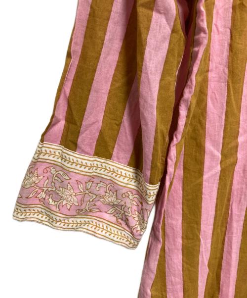 Ron Herman（ロンハーマン）Ron Herman (ロンハーマン) SZ Blockprints (エスゼットブロックプリント) カフタンドレス ピンク サイズ:Sの古着・服飾アイテム