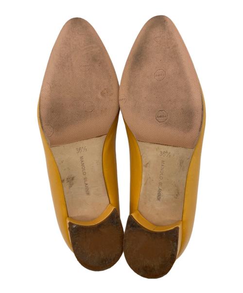 Manolo Blahnik（マノロブラニク）Manolo Blahnik (マノロブラニク) LISTONY イエロー サイズ:SIZE 36 1/2の古着・服飾アイテム