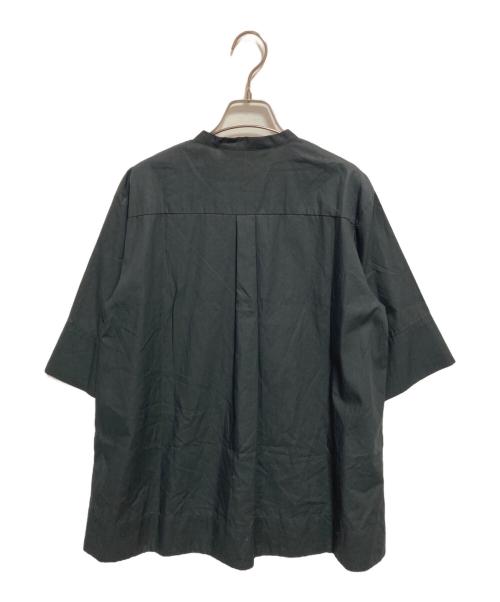 mizuiro-ind（ミズイロインド）mizuiro-ind (ミズイロインド) ノーカラーシャツチュニック ブラック サイズ:ーの古着・服飾アイテム