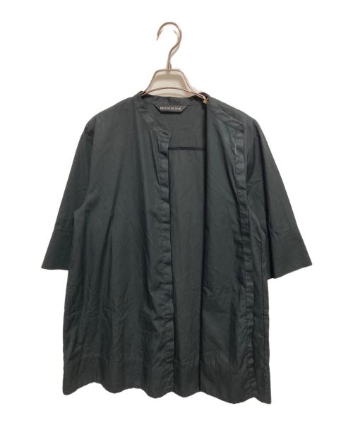 mizuiro-ind（ミズイロインド）mizuiro-ind (ミズイロインド) ノーカラーシャツチュニック ブラック サイズ:ーの古着・服飾アイテム