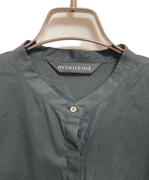 mizuiro-ind（ミズイロインド）mizuiro-ind (ミズイロインド) ノーカラーシャツチュニック ブラック サイズ:ーの古着・服飾アイテム